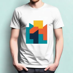 Create an image of a stylish t-shirt with a simple yet trendy design