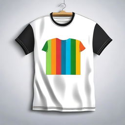 Create an image of a stylish t-shirt with a simple yet trendy design