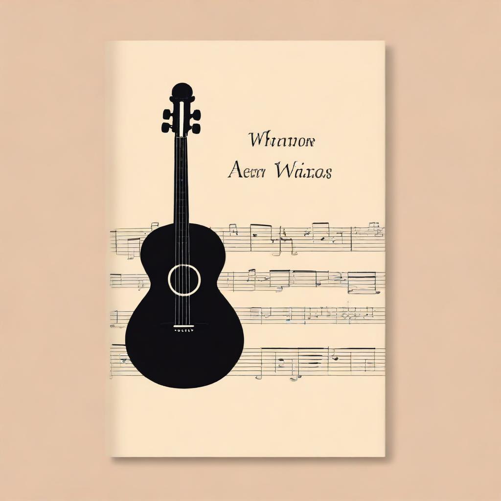 Generate a simple book cover for a sheet music collection featuring waltzes for flute and guitar