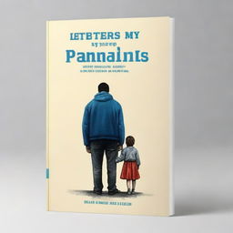 Create a book cover titled 'Letters from My Parents' featuring a poignant image of a family being separated because the father and mother are from opposite sides of the Ukraine-Russia war