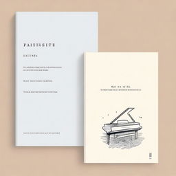 Generate a very simple book cover for a collection of piano pieces