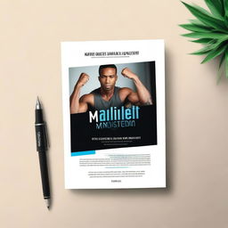 Create a simplistic, clean, and professional-looking cover for an Ebook titled 'Mindset Mastery' with the tagline 'Fitness from Within'