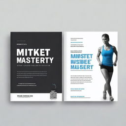 Create a simplistic, clean, and professional-looking cover for an Ebook titled 'Mindset Mastery' with the tagline 'Fitness from Within'