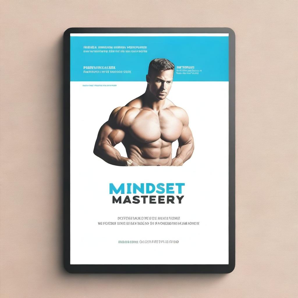 Create a simplistic, clean, and professional-looking cover for an Ebook titled 'Mindset Mastery' with the tagline 'Fitness from Within'