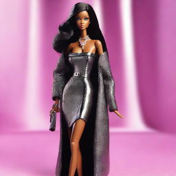 A stylish and glamorous Barbie doll designed to resemble Naomi Campbell