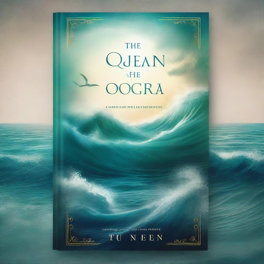 Design a captivating book cover for 'The Ocean’s Heir' featuring an intriguing background