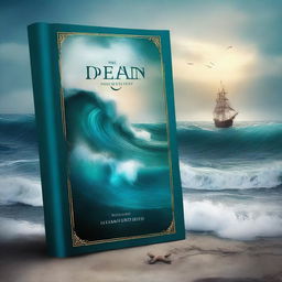 Design a captivating book cover for 'The Ocean’s Heir' featuring an intriguing background