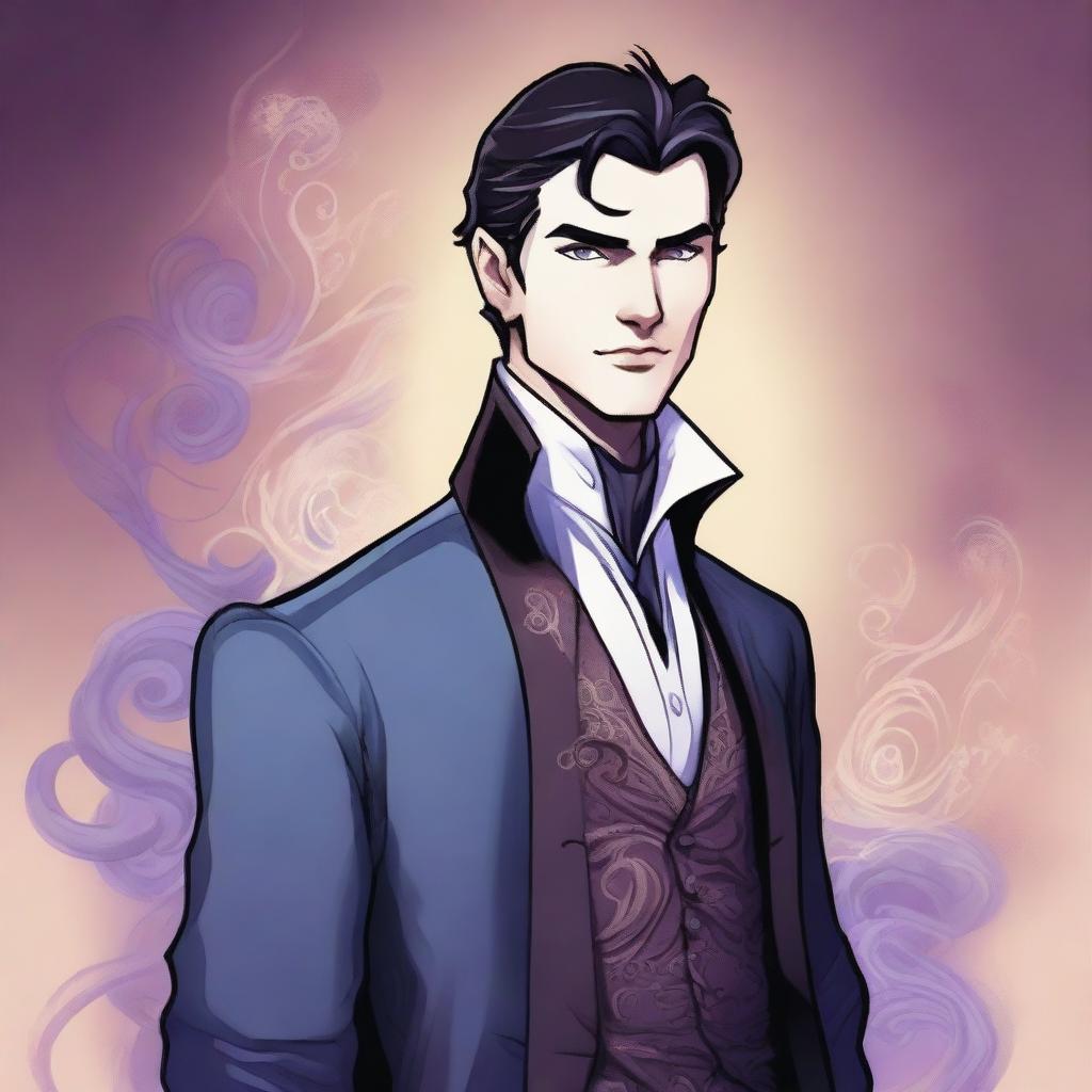 A noble character from the Mistborn series, depicted in a cartoonish style, shown from the waist up