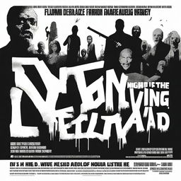 Create a replica of the 'Night of the Living Dead' movie poster