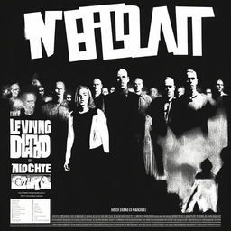 Create a replica of the 'Night of the Living Dead' movie poster