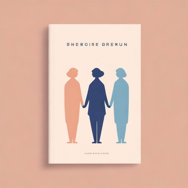 Create a minimalistic book cover featuring two lesbians in love