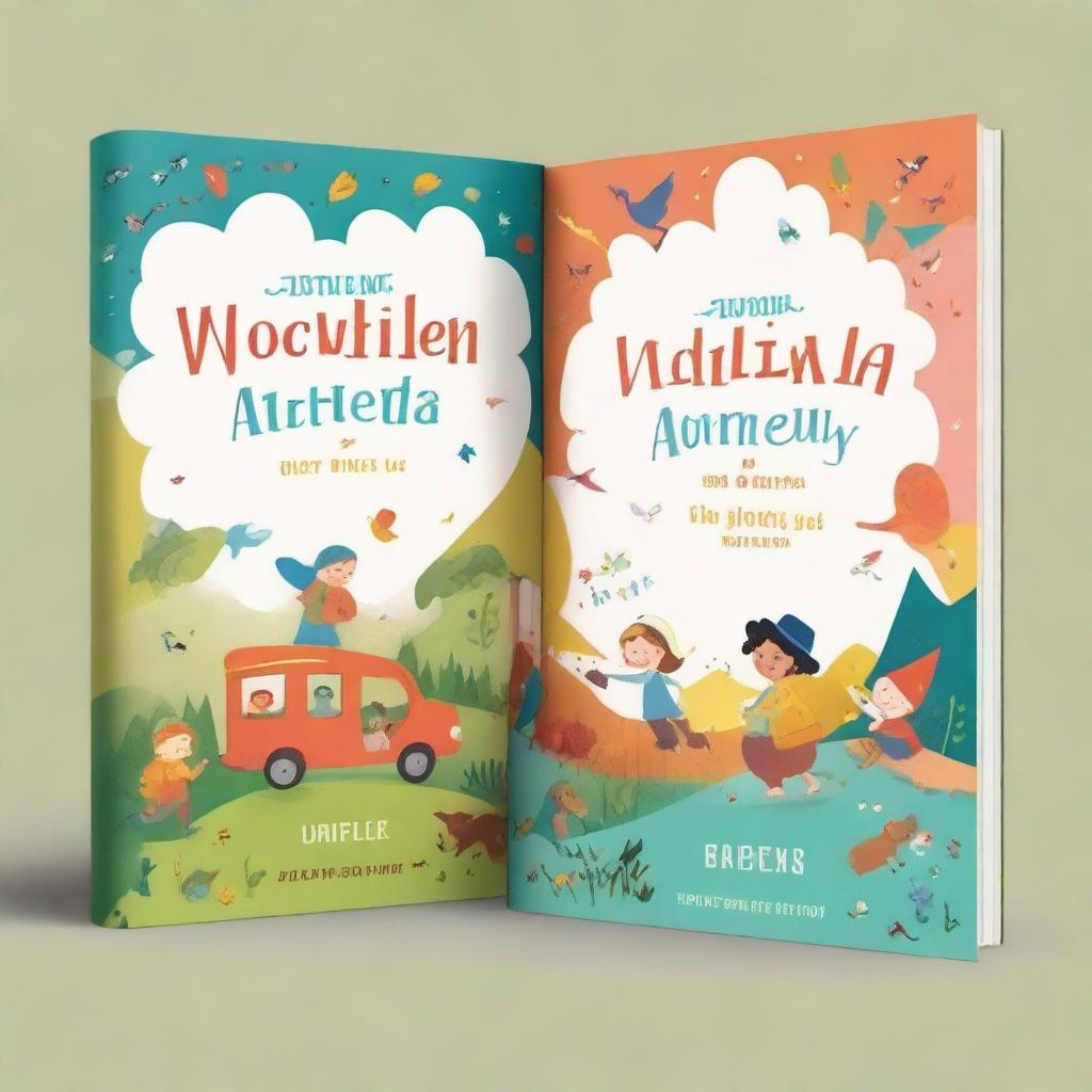 A charming and colorful mockup of a children's storybook cover