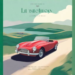 Create a cover page featuring a classic Triumph TR3 and a Jaguar E-Type