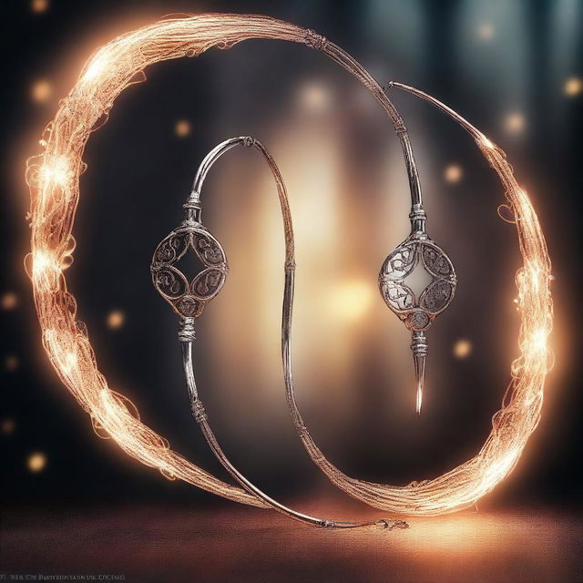 Two magical metal whips with intricate designs and a faint glow, striking through the air