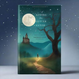 A captivating book cover featuring a mysterious forest with a winding path leading to an ancient castle