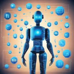 A visually engaging illustration titled 'What is AI'