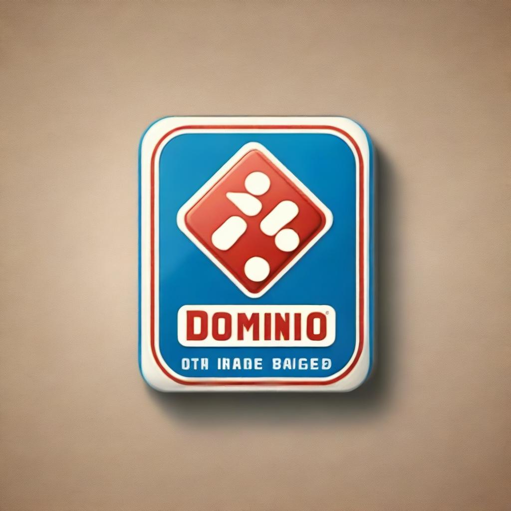 Create a package design for Domino's Pizza that features a vintage and minimalistic style