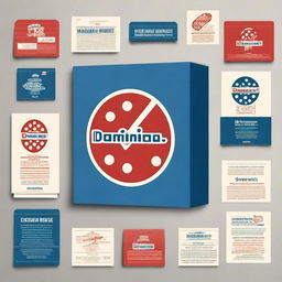 Create a package design for Domino's Pizza that features a vintage and minimalistic style