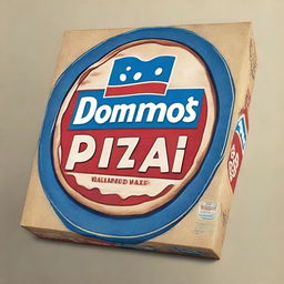 Create a vintage-style pizza box design for Domino's Pizza