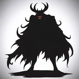 A mysterious silhouette of a devil known as the 'Devil of Whispers and Lies' for a Dungeons & Dragons setting