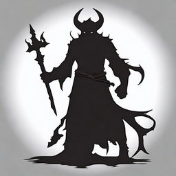 A mysterious silhouette of a devil known as the 'Devil of Whispers and Lies' for a Dungeons & Dragons setting