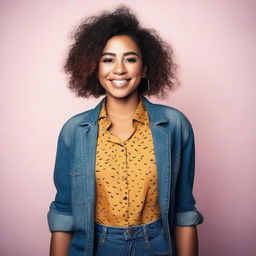 A transgender girl standing confidently with a smile