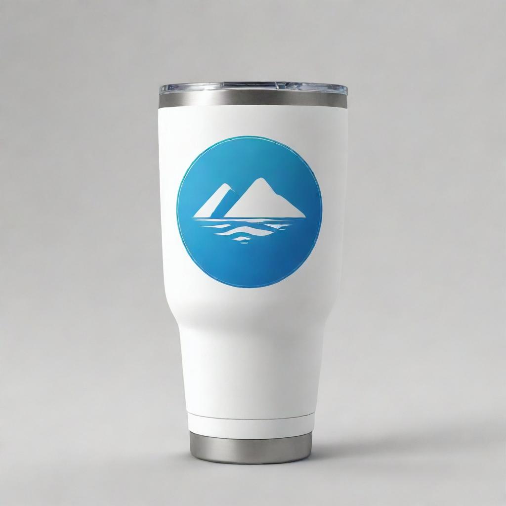 Design a stylish and sleek logo for a company called 'Latitude Zero Thermal Products'. The logo should incorporate imagery related to insulated drink ware. Make sure 'Thermal Products' appears as subordinate text.