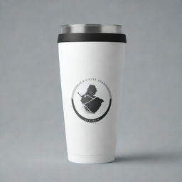 Design a stylish and sleek logo for a company called 'Latitude Zero Thermal Products'. The logo should incorporate imagery related to insulated drink ware. Make sure 'Thermal Products' appears as subordinate text.