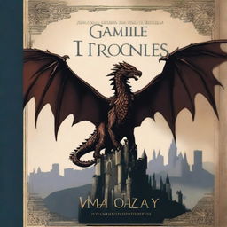 Design a cover page for a book with a theme similar to Game of Thrones