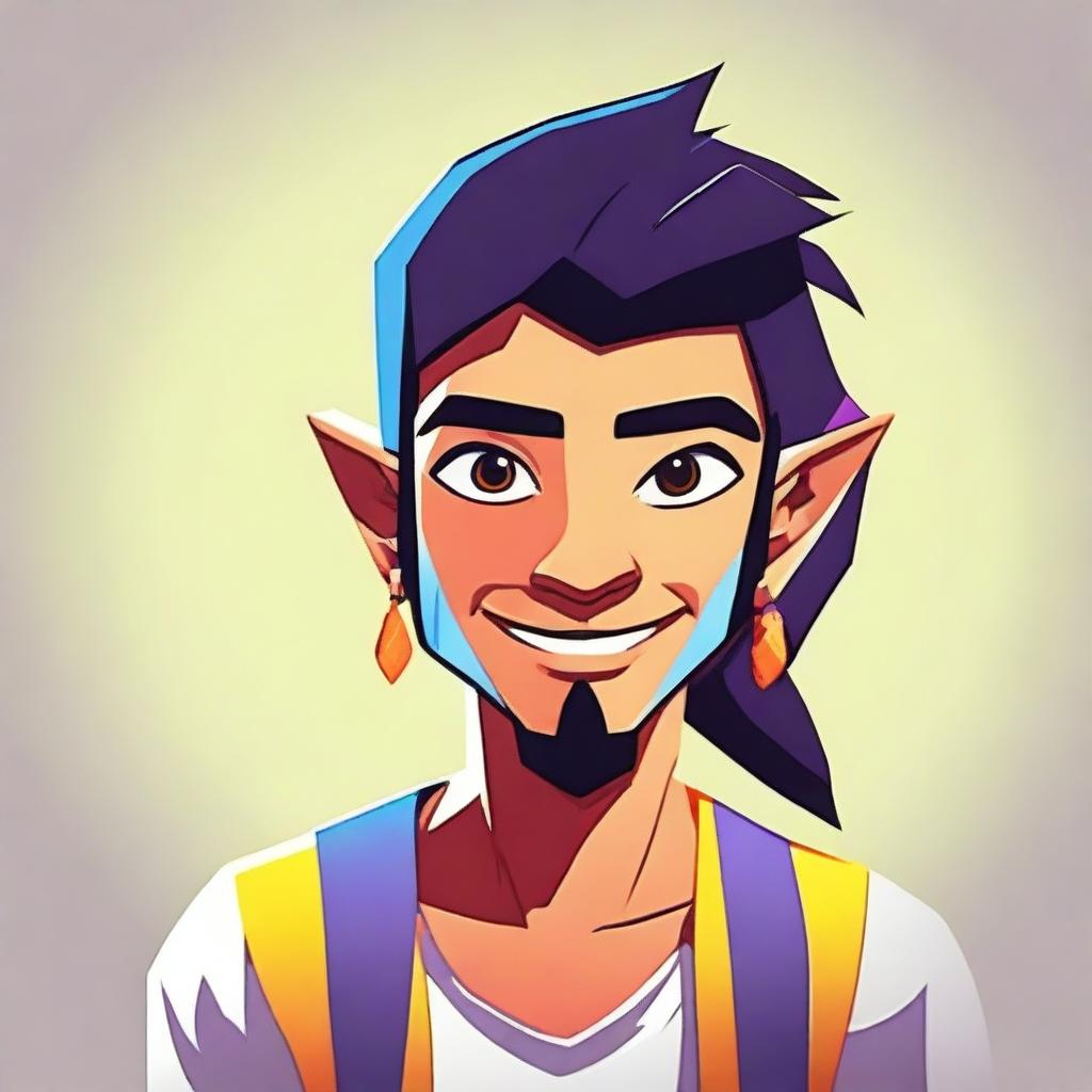 Create an image of a vibrant and detailed avatar character