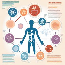 An illustration depicting the relationship between metagenomics and autoimmune diseases such as rheumatoid arthritis, systemic lupus, and autoimmune hepatitis