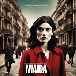 A promotional movie poster for a miniseries based on Carmen Laforet's novel 'Nada', starring María Valverde as the protagonist