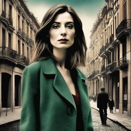 A realistic promotional movie poster for a miniseries based on Carmen Laforet's novel 'Nada', featuring the actress María Valverde as the protagonist