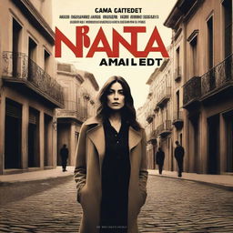 A realistic promotional movie poster for a miniseries based on Carmen Laforet's novel 'Nada', featuring the actress María Valverde as the protagonist and Javier Bardem as Román