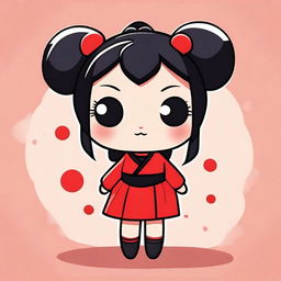 Create a cute chibi-style illustration of Pucca