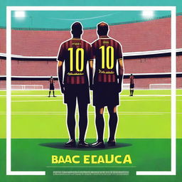 Design a movie poster for the film titled 'Barcelona FC: A Football VAR Referee Life