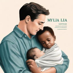 A book cover showing an unknown white man holding a six-month-old baby in his arms