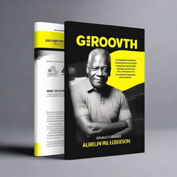 Create a book cover for 'G Growth' where the author teaches people how to grow taller