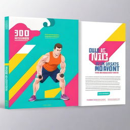 Create an ebook cover design that showcases various gym exercises