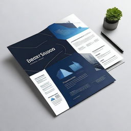 A detailed and visually appealing report cover with a professional design in dark tones of black and dark blue