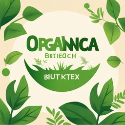 Create an image featuring the words 'Organica Biotech NZ' in a bold, green earthy font