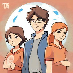 Create an image featuring three characters: Ethan, Max, and Lily