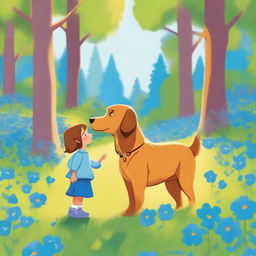 One sunny morning, Luna set out on her daily adventure with her loyal dog, Max