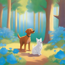 One sunny morning, Luna set out on her daily adventure with her loyal dog, Max