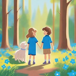 One sunny morning, Luna set out on her daily adventure with her loyal dog, Max