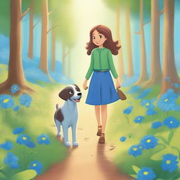 One sunny morning, Luna set out on her daily adventure with her loyal dog, Max