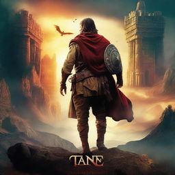 Create a visually stunning film poster featuring an epic adventure theme