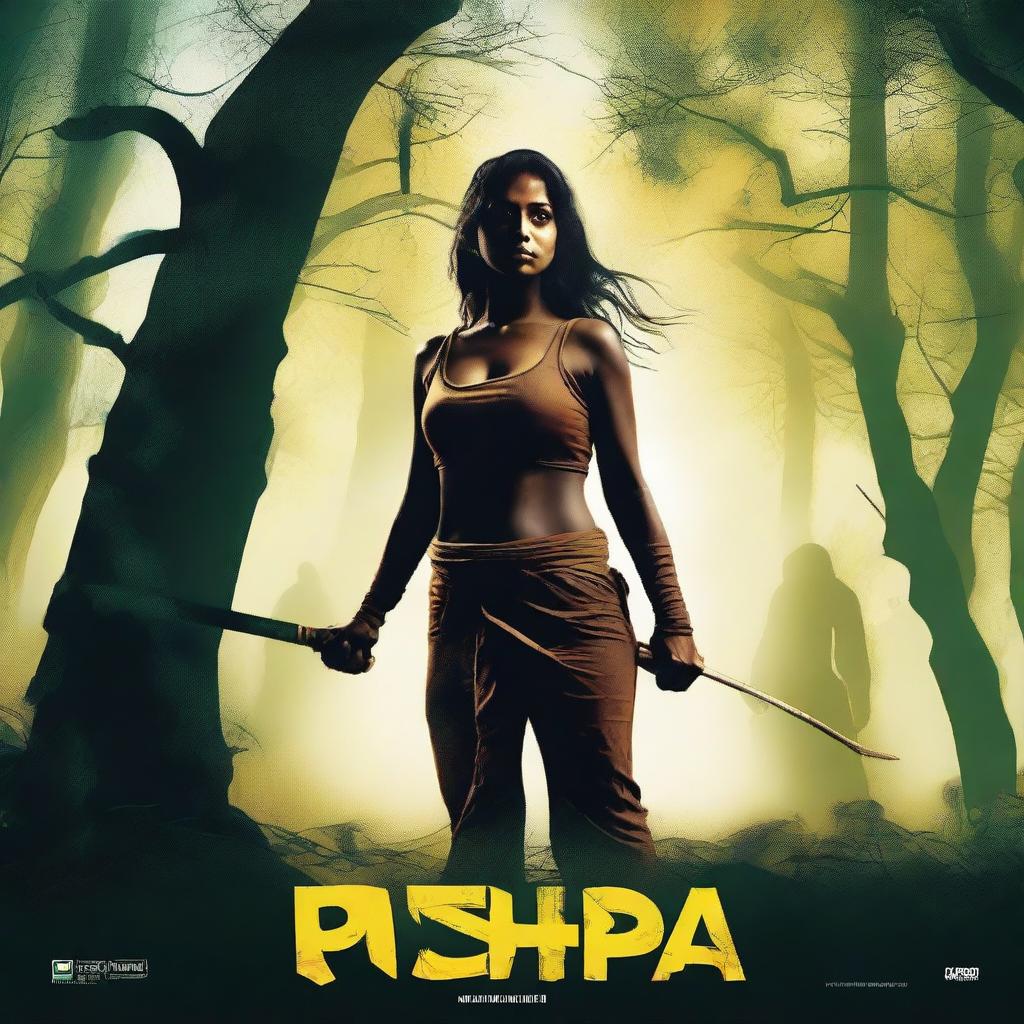 Create a movie poster for the film 'Pushpa'