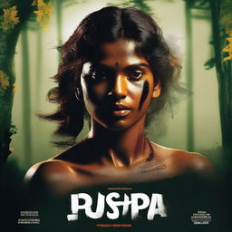 Create a movie poster for the film 'Pushpa'