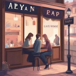 Create a novel cover for a romance story featuring characters named Rayn and Dere